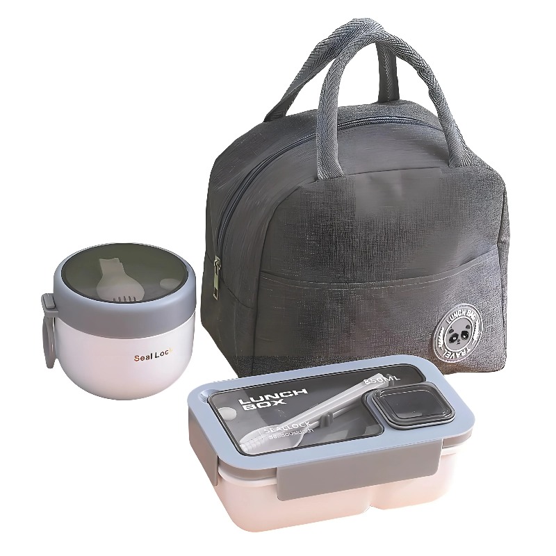 Meal Prep Kit - 3-Piece Leakproof Lunch Container Set with