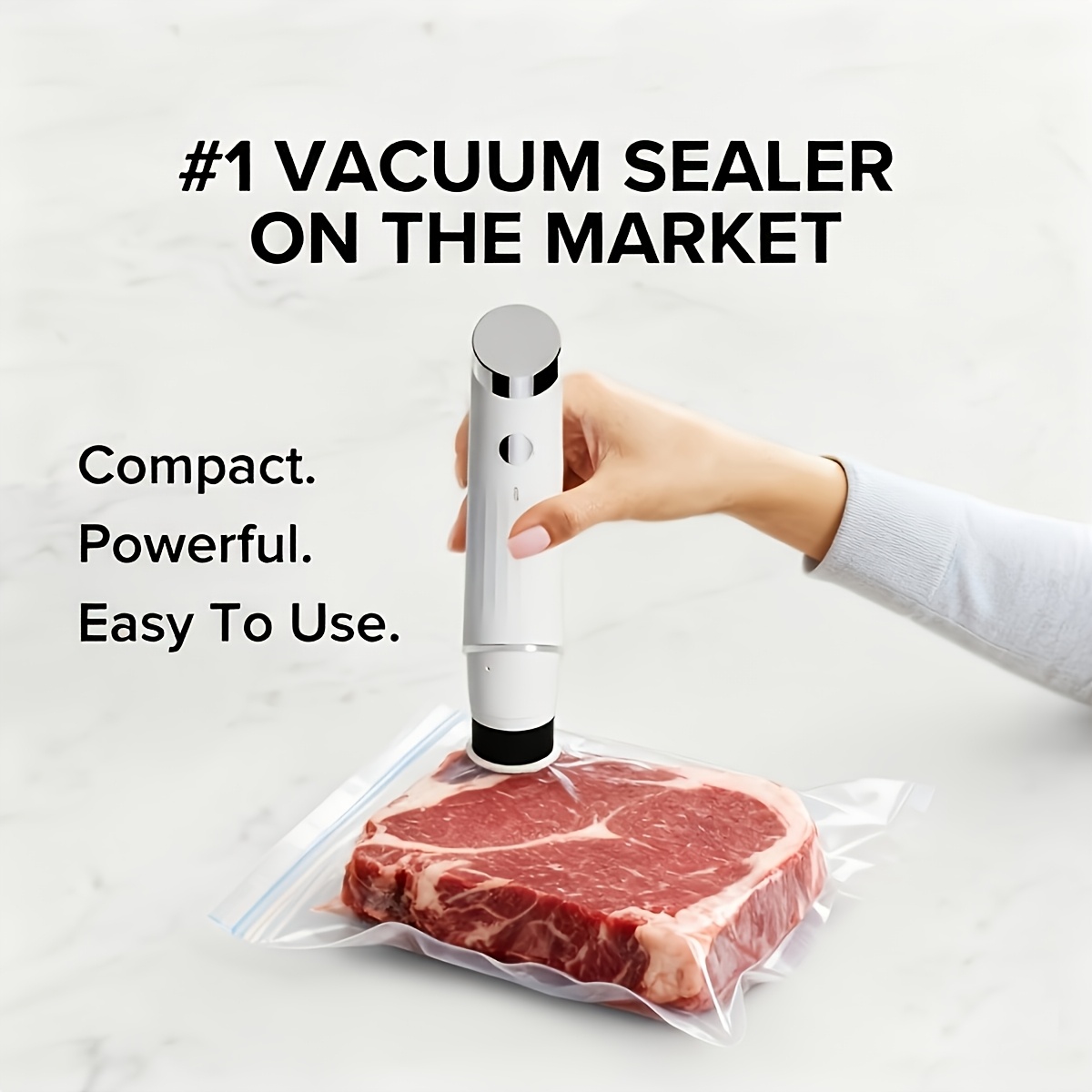 Meal Prep Kit - Handheld Rechargeable Food Vacuum Sealer Kit