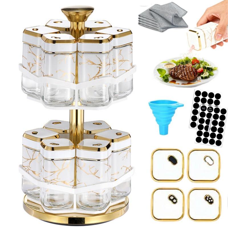 Herb Keeper Bottle - 360° Rotating Spice Rack Organizer 12