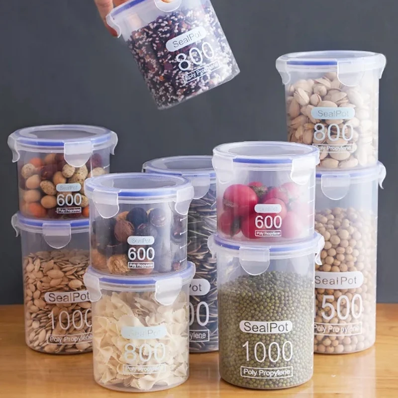 Meal Prep Jar - 1/4PCS Sealed Jars With Scale Grain