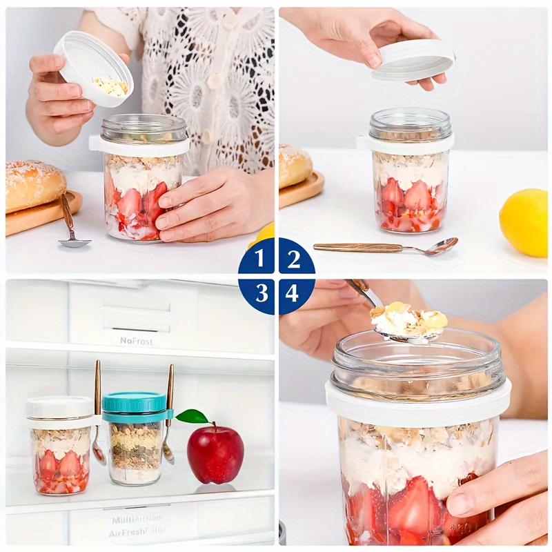 1pc/2pcs Glass Oatmeal Cup, Ov - Meal Prep Jar recension och pris