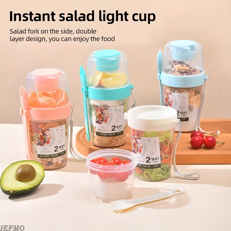 On-the-Go Salad Bowl Set with  - Meal Prep Weight Loss recension och pris