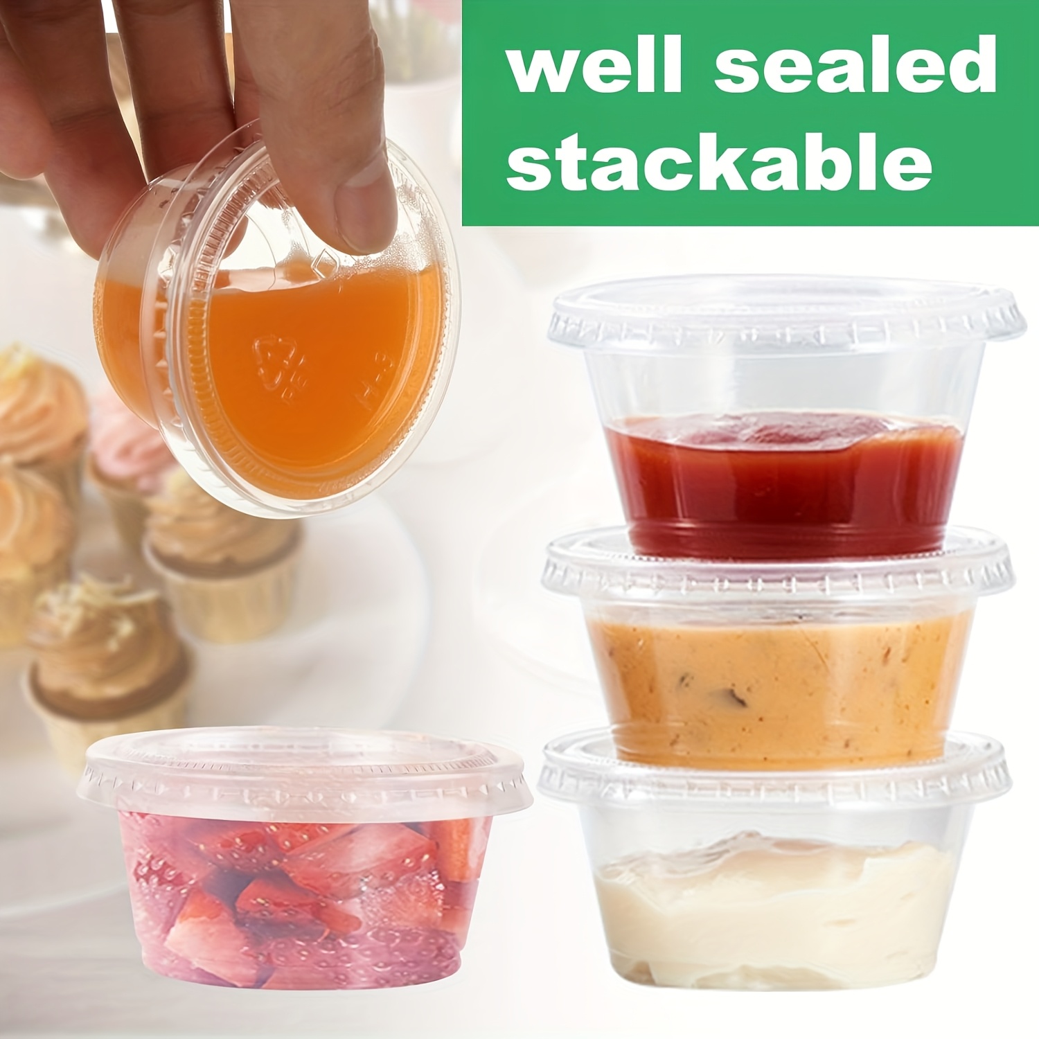 50/100pcs Disposable Sauce Sea - Meal Prep Jar recension och pris