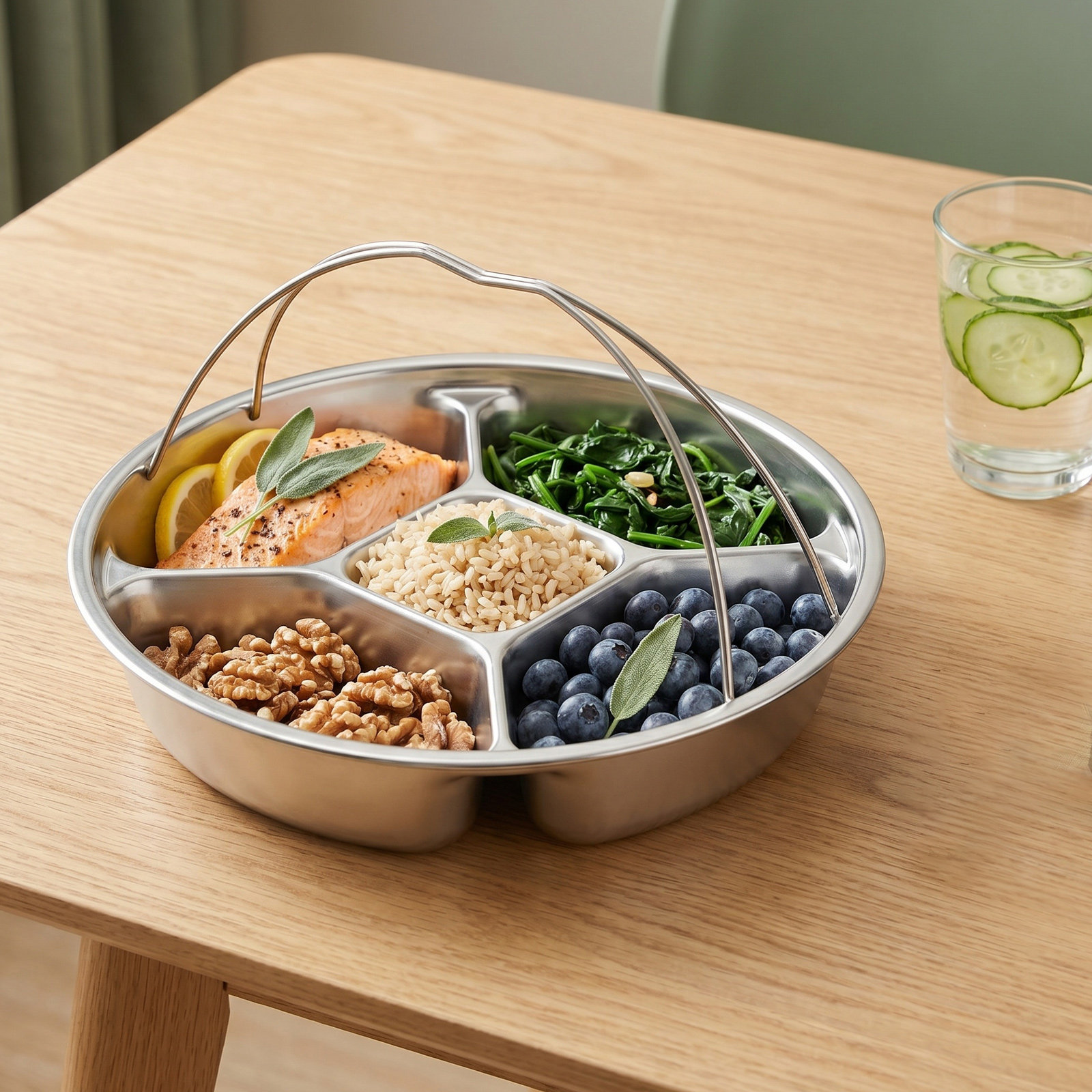 5-Section Stainless Steel Port - Meal Prep Weight Loss recension och pris