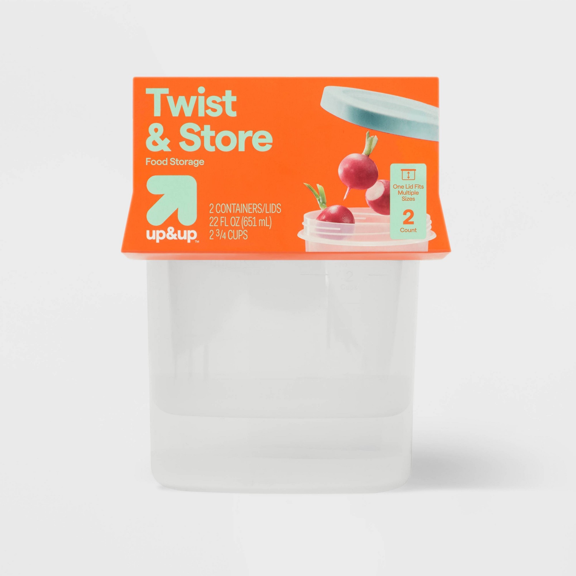 2ct Large Round Twist Food Sto - Meal Prep Jar recension och pris