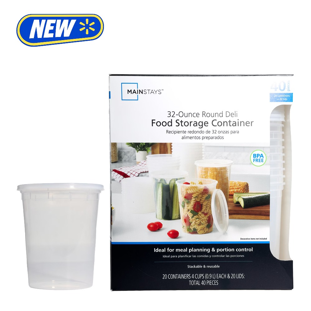 Set of 40 Plastic Deli Contain - Meal Prep Kit recension och pris