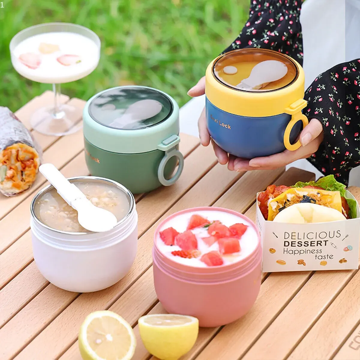 600ml/800ml  Breakfast Cups wi - Meal Prep Yogurt recension och pris