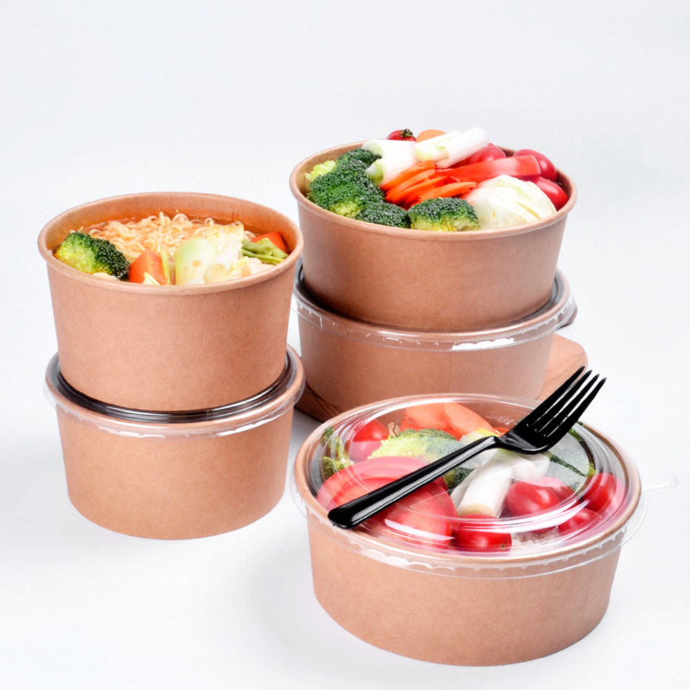 20pcs Kraft Paper Bowls with L - Meal Prep Food recension och pris