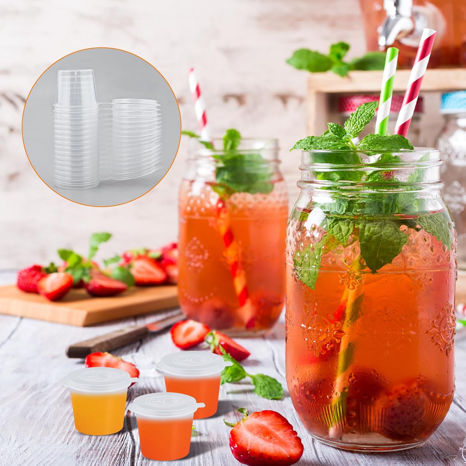 Disposable Clear Plastic Sauce - Meal Prep Jar recension och pris