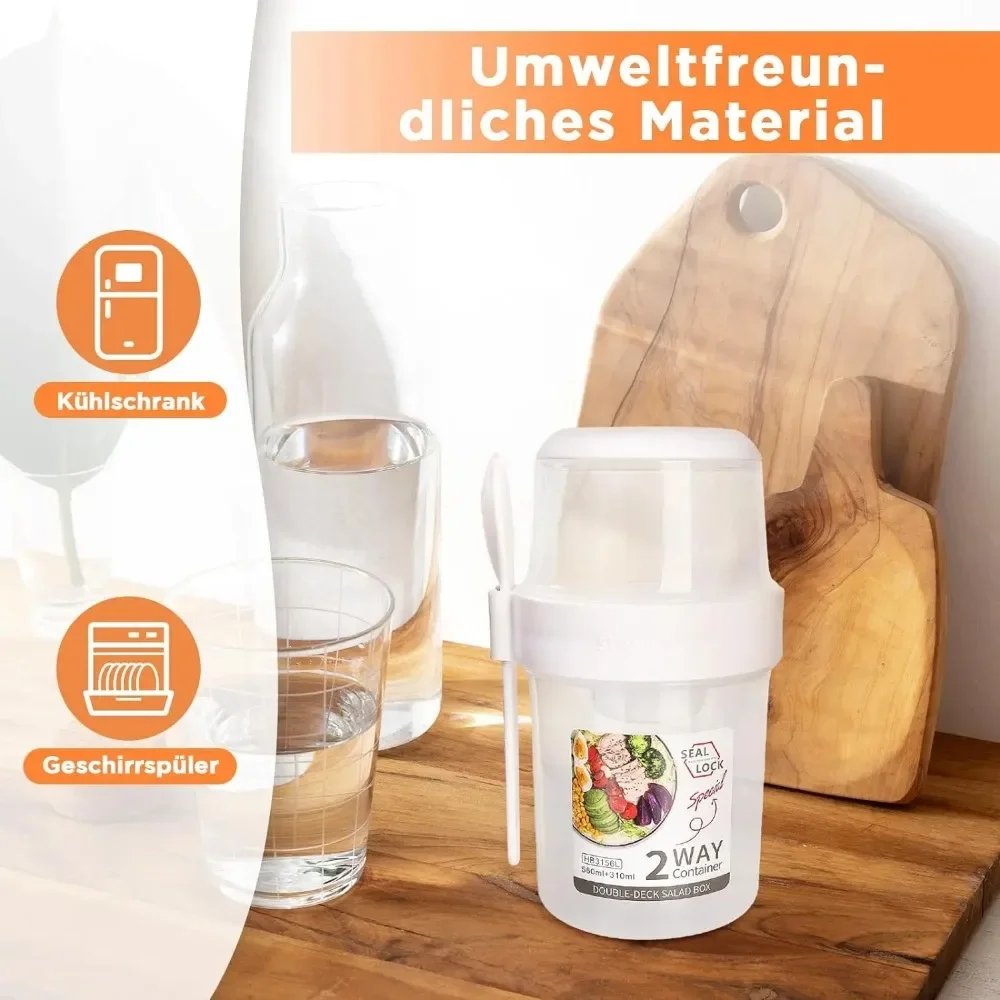 Salad Cup Breakfast Cups Porta - Meal Prep Yogurt recension och pris