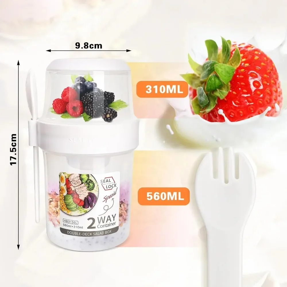 Salad Cup Breakfast Cups Porta - Meal Prep Yogurt recension och pris