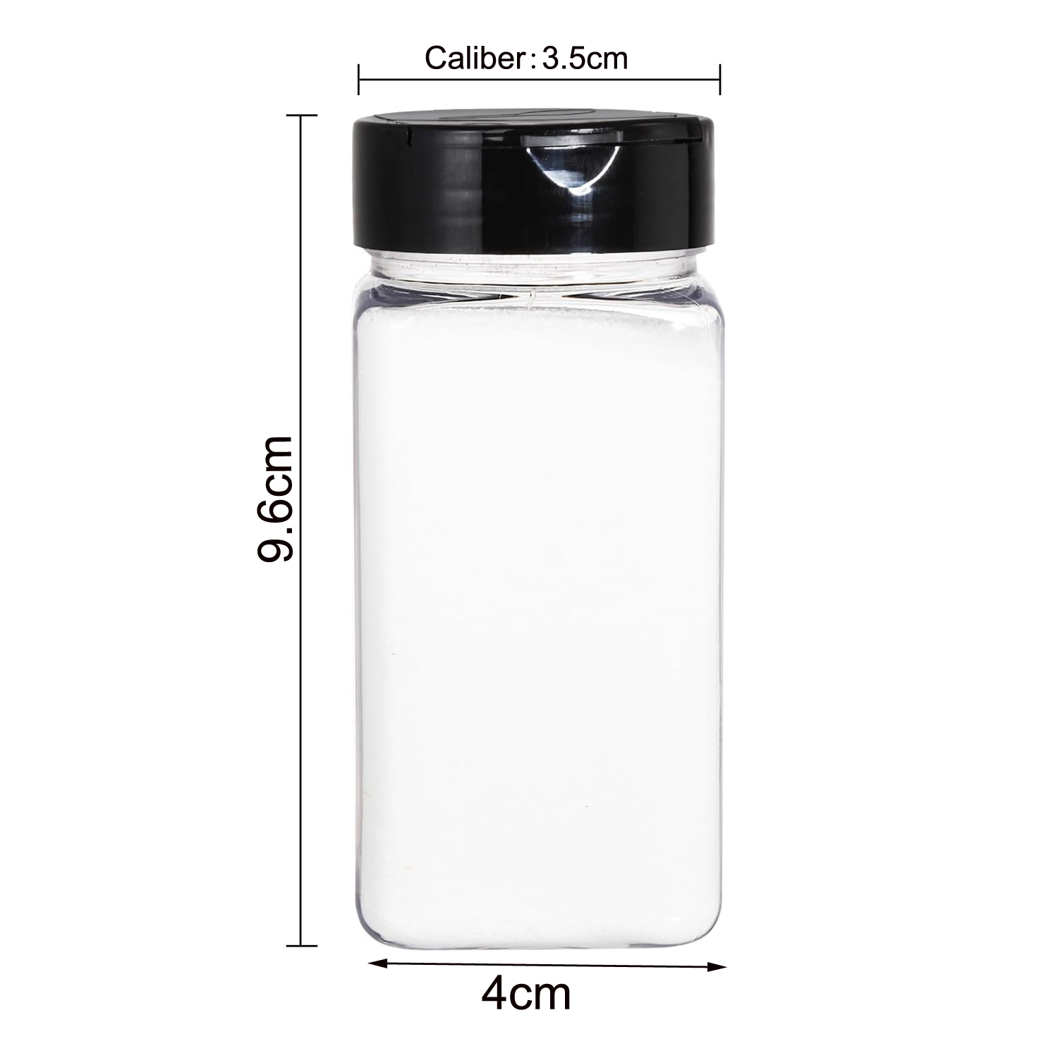 Square Large Plastic Spice Jar - Meal Prep Jar recension och pris