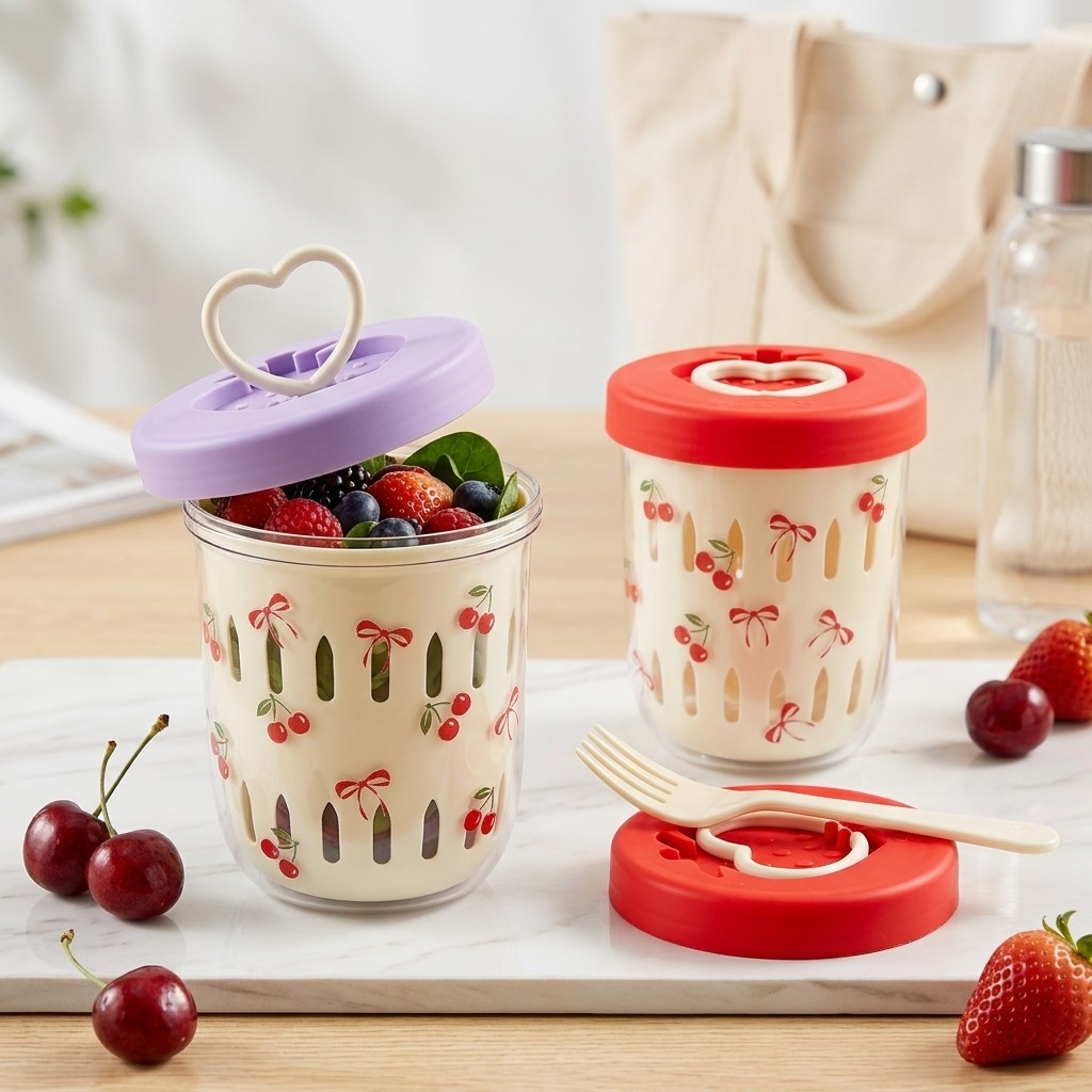 Plastic Salad Container with L - Meal Prep Yogurt recension och pris