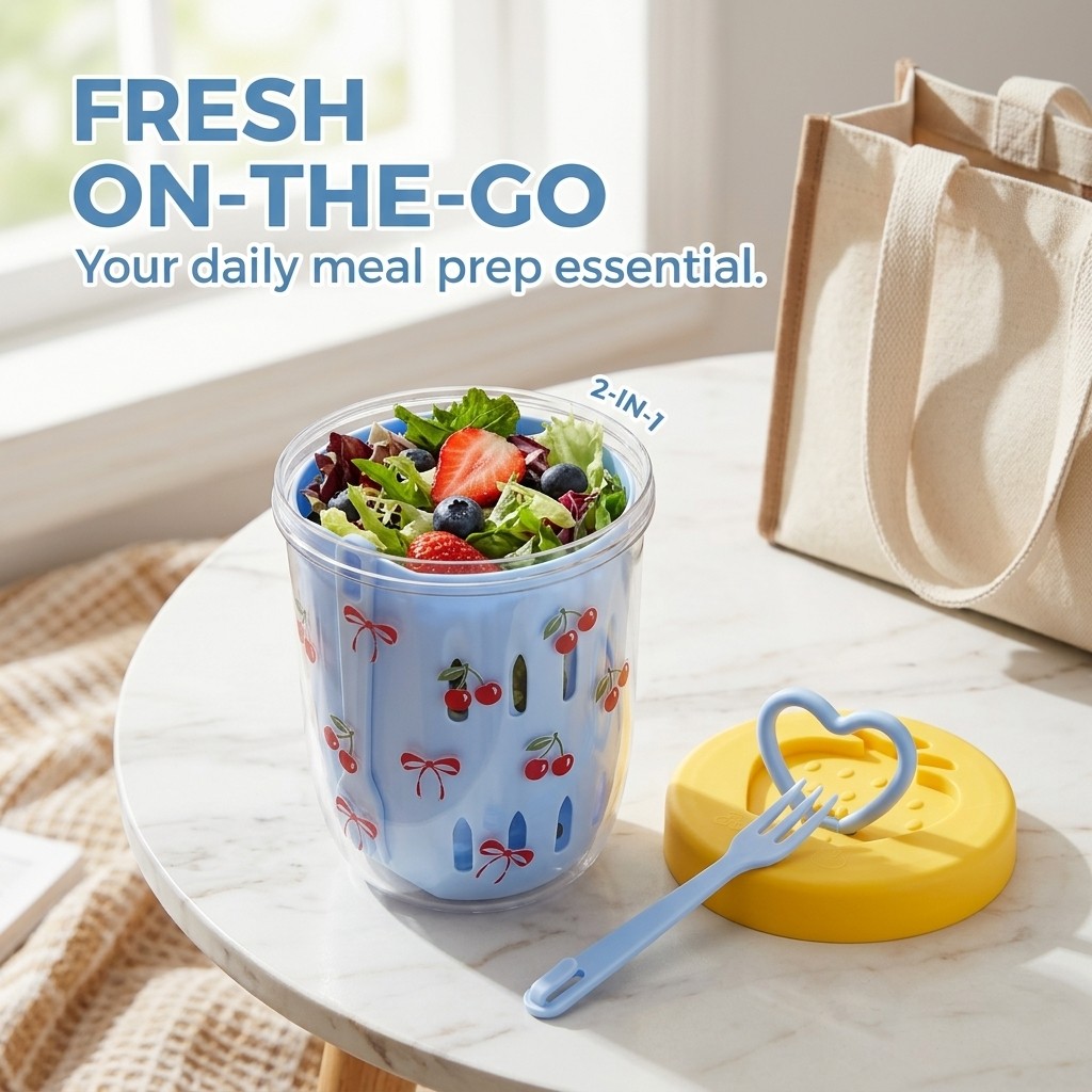Plastic Salad Container with L - Meal Prep Yogurt recension och pris