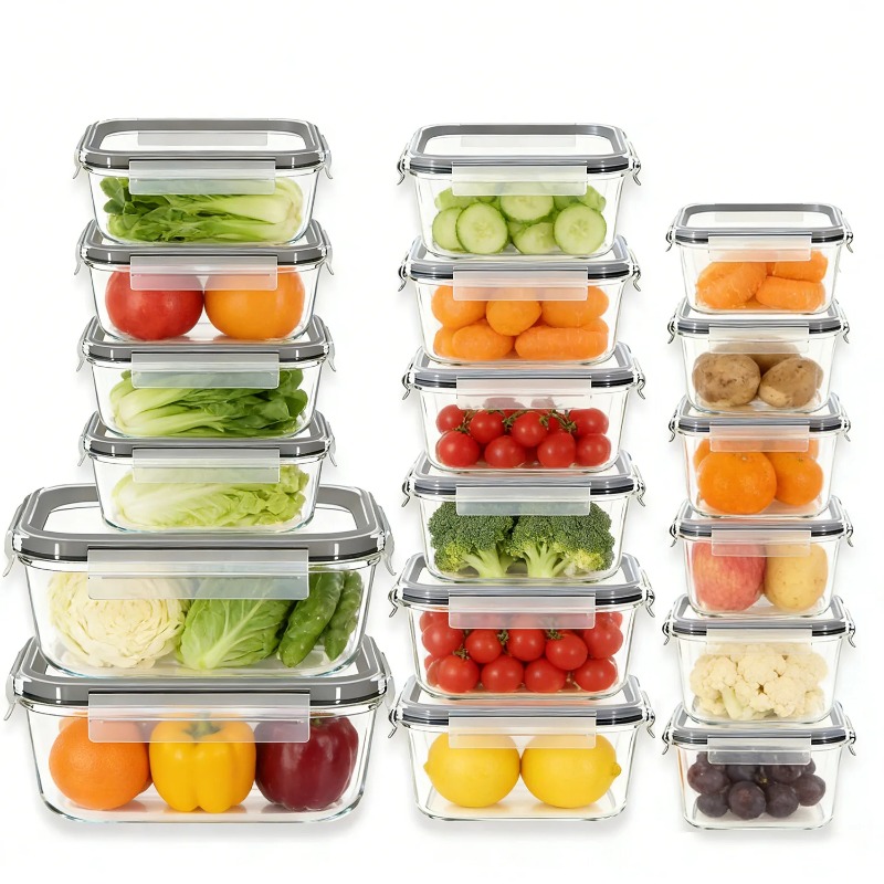 18 Pack Glass Food Storage Con - Meal Prep Kit recension och pris