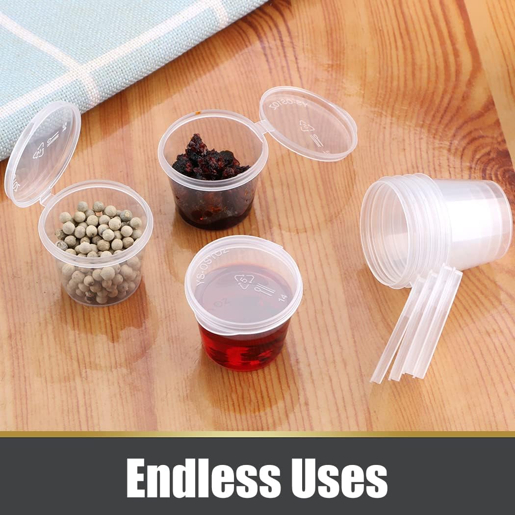 Disposable Clear Plastic Sauce - Meal Prep Jar recension och pris