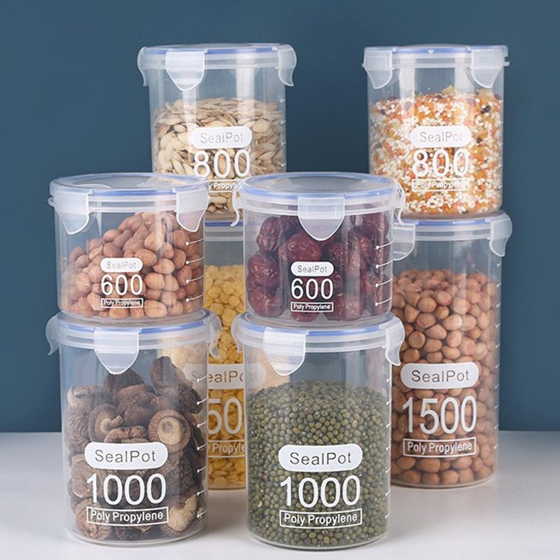1-4PCS Sealed Jars With Scale  - Meal Prep Jar recension och pris