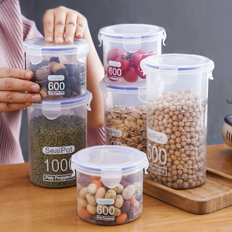 1/4PCS Sealed Jars With Scale  - Meal Prep Jar recension och pris
